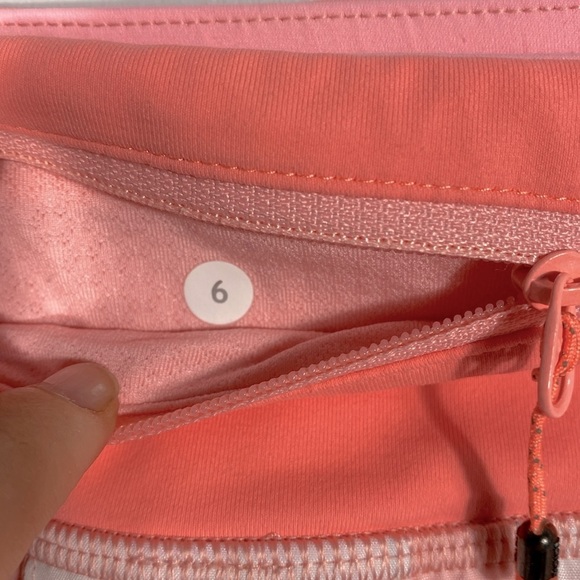 Lululemon Run: Pace Setter Skirt Pink Check size 6 - Picture 11 of 14